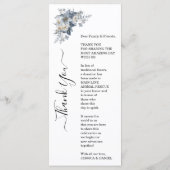 rustieke watercolor illustratie van een bloemige  menu (Achterkant)