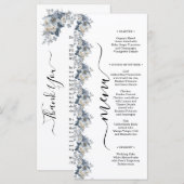 rustieke watercolor illustratie van een bloemige  menu (Voorkant / Achterkant)