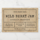 Rustieke  Waterdichte Zelfgemaakte Jam Jar Label Voedselcontainer Etiket (Enkel label)
