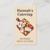 Rustieke Waterverf Antipasto Platter Catering Busi Visitekaartje (Voorkant)