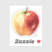 Rustieke Waterverf Apple Custom Cut-Out Sticker (Vel)