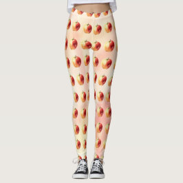 Rustieke Waterverf Apple Patroon Leggings
