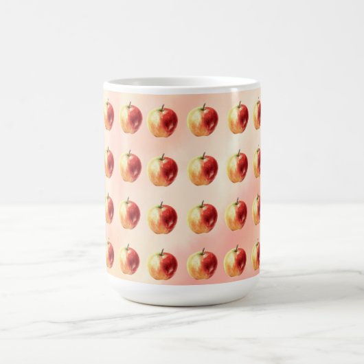 Rustieke Waterverf Apple Pattern Coffee Mok (Center)