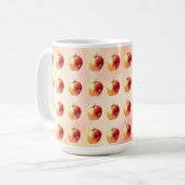 Rustieke Waterverf Apple Pattern Coffee Mok (Voorkant links)