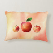 Rustieke Waterverf Apple Pattern Dubbelzijdig Accent Kussen (Achterkant)