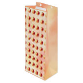 Rustieke Waterverf Apple Pattern Gift Bag Wijn Cadeautas (Achterkant Gekanteld)