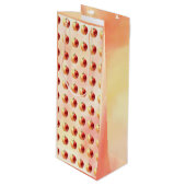 Rustieke Waterverf Apple Pattern Gift Bag Wijn Cadeautas (Voorkant Gekanteld)