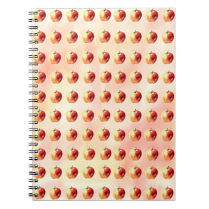 Rustieke Waterverf Apple Pattern Spiral Notitieboe Notitieboek
