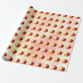 Rustieke Waterverf Apple Pattern Wrapping Paper Cadeaupapier