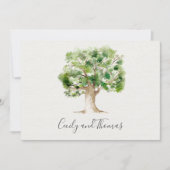 rustieke Waterverf arboretum eikenboom Kaart (Voorkant)