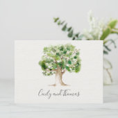 rustieke Waterverf arboretum eikenboom Kaart (Staand voorkant)