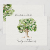 rustieke Waterverf arboretum eikenboom Kaart (Voorkant / Achterkant)