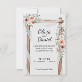 Rustieke Waterverf Arch Boho Wedding Save The Date (Voorkant)