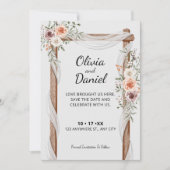 Rustieke Waterverf Arch Boho Wedding Save The Date (Voorkant)