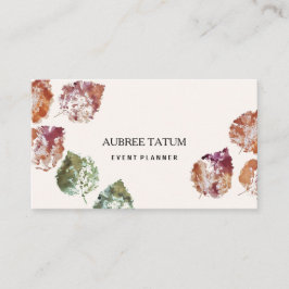 Rustieke Waterverf Art Falling verlaat de herfst Visitekaartje
