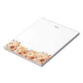 Rustieke Waterverf Autum Flowers Herfst Custom Notitieblok (Linkerzijde)