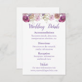 Rustieke Waterverf Beauty Wedding Informatiekaartje (Voorkant / Achterkant)