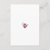 Rustieke Waterverf Beauty Wedding Informatiekaartje (Achterkant)