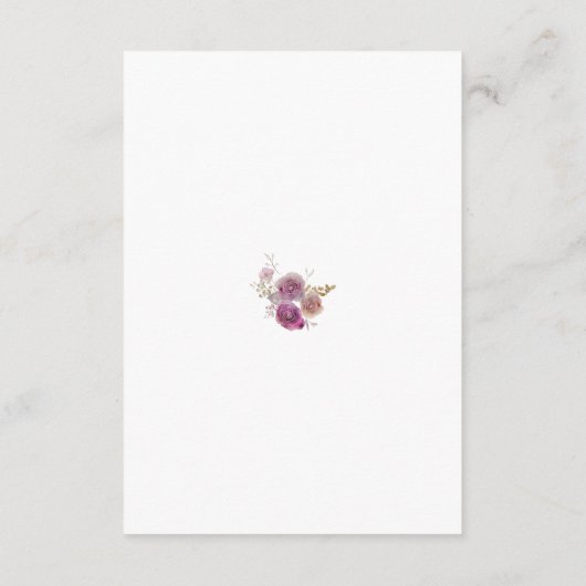 Rustieke Waterverf Beauty Wedding Informatiekaartje (Achterkant)