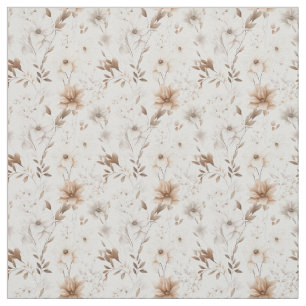 Rustieke Waterverf Beige Bloom Elegantie Stof