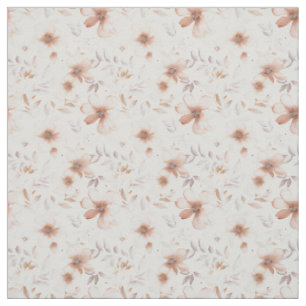 Rustieke Waterverf Beige Floral Elegance Stof