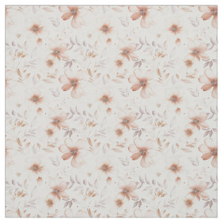 Rustieke Waterverf Beige Floral Elegance Stof