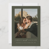 Rustieke Waterverf Berg Bruiloft Save The Date Kaart (Achterkant)