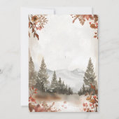 Rustieke Waterverf Bergbos Winter Kaart (Achterkant)