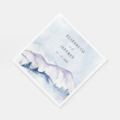 Rustieke Waterverf Bergen Outdoor Pine Bruiloft Servet (Hoek)