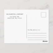 Rustieke Waterverf Bergen Pine Save the Date Briefkaart (Achterkant)