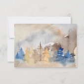 Rustieke Waterverf Bergen RSVP Respons Kaart (Achterkant)