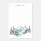 Rustieke waterverf berggewoonte post-it® notes (Voorkant)