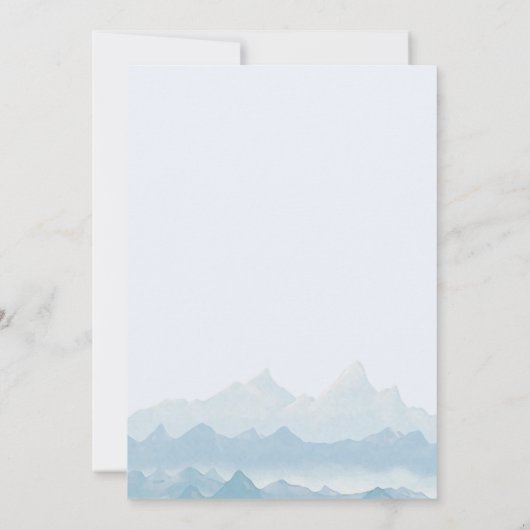 Rustieke waterverf berglandschap range land kaart (Achterkant)