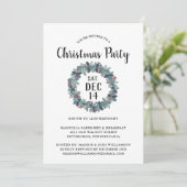 Rustieke Waterverf Berry Krans Kerstfeest Kaart (Staand voorkant)