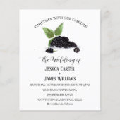 Rustieke Waterverf Blackberry's Huwelijksuitnodigi (Voorkant)