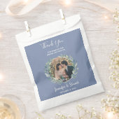 Rustieke waterverf bladeren dank u foto bruiloft bedankzakje (Geknipt)