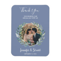 Rustieke waterverf bladeren Dank u foto bruiloft