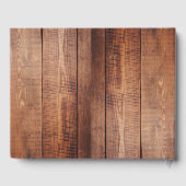 Rustieke Waterverf bladeren schuur hout Bruiloft Gastenboek (Achterkant)