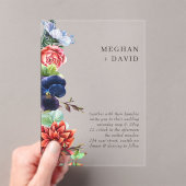 Rustieke Waterverf bloeit bloemenbruiloft Acryl Uitnodigingen (Insitu (Draagbaar))