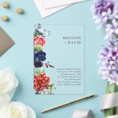 Rustieke Waterverf bloeit bloemenbruiloft Acryl Uitnodigingen (Insitu (Huwelijk))