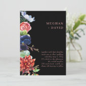 Rustieke Waterverf bloeit bloemenbruiloft Kaart (Staand voorkant)