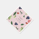 Rustieke Waterverf bloeit bloemenbruiloft Servet (Hoek)