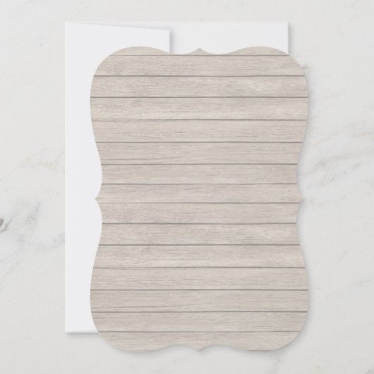 Rustieke Waterverf Bloem Oude Houten Trouw Uitnodi Kaart (Achterkant)