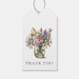 Rustieke Waterverf Bloemen 70ste Verjaardag Favori Cadeaulabel