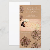 Rustieke Waterverf Bloemen Baby Meisje Dank je kaa Bedankkaart (Voorkant / Achterkant)