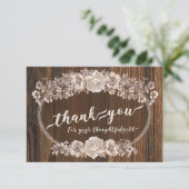 Rustieke waterverf bloemen bedankkaart (Staand voorkant)