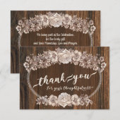 Rustieke waterverf bloemen bedankkaart (Voorkant / Achterkant)