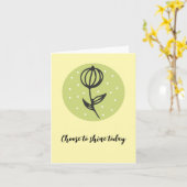 Rustieke Waterverf Bloemen Blank Persoonlijke Touc Kaart (Gele Bloem)