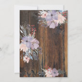 Rustieke Waterverf Bloemen Boho Laten we Feestvier Kaart (Achterkant)