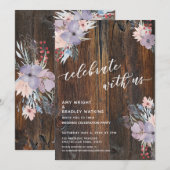 Rustieke Waterverf Bloemen Boho Vier met Ons Kaart (Voorkant / Achterkant)